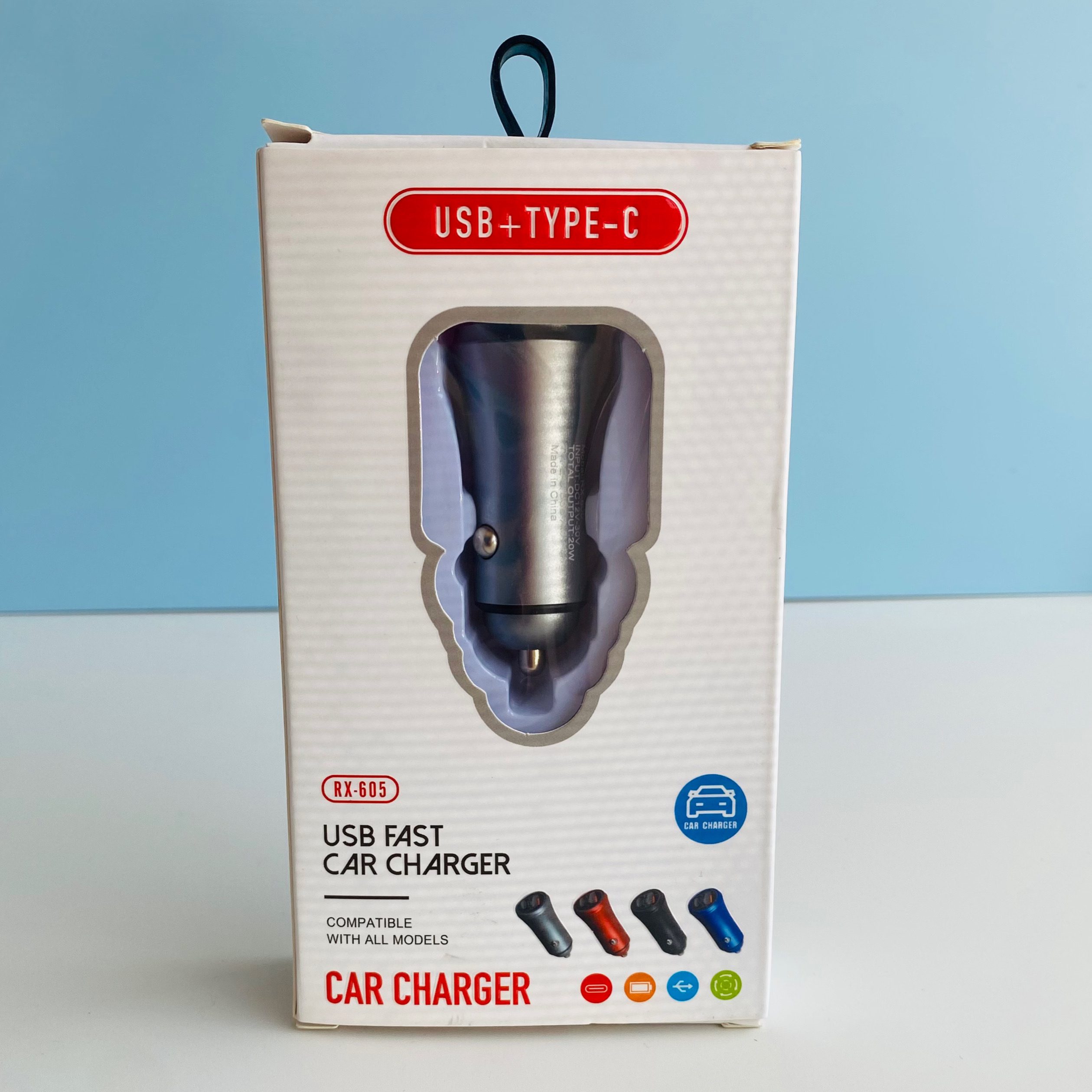 4B4B5BA0-FEFC-48C3-ABDF-FAEB4B236BDD Cargador de Carro 20W Tipo C y USB - Imagen 1
