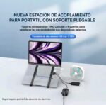 Holder de Escritorio para Portatil Plegable con Puertos - Imagen 6